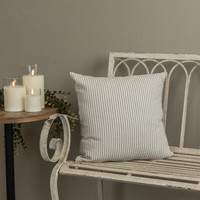 18" DUSTY BLUE STRIPE PILLOW