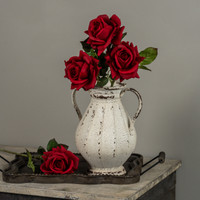 25.5" SOFT TOUCH RED ROSE STEM