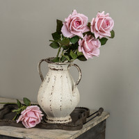 25.5" SOFT TOUCH PINK ROSE STEM