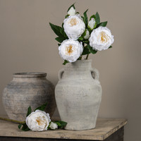 24" SOFT TOUCH WHITE PEONY STEM