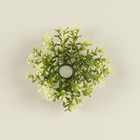 6" NEW ENGLAND BOXWOOD & BERRIES TAPER CANDLE RING