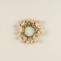8" PEACH PAPER DAISY CANDLE RING
