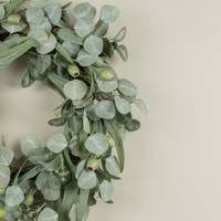 24" MIXED EUCALYPTUS POD WREATH