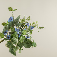 15.5" BLUE & WHITE WILDFLOWER PICK