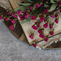 22.5" DARK PINK PAPER WILDFLOWER BUSH