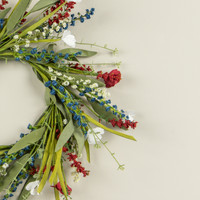16" RED, WHITE & BLUE CANDLE RING