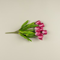 18.5" DARK PINK TULIP BUSH