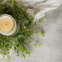 13"  BEDSTRAW & BERRIES CANDLE RING