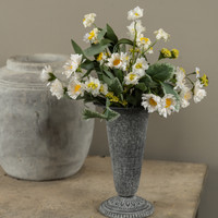 12" WHITE PAPER DAISY BUSH