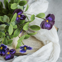 21" PURPLE PANSY PICK W/ BUTTERFLIES