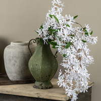 34" WHITE SANDPAPER VINE HANGING BUSH