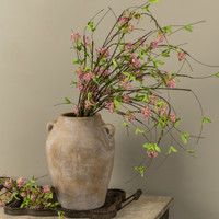 37" PINK BOXWOOD & WILDFLOWER VINE SPRAY