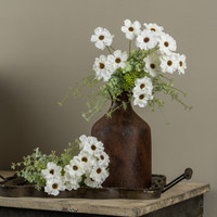 18" WHITE COSMOS BUSH