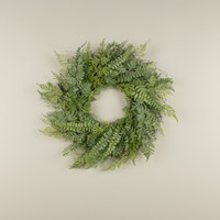 26" SOFT TOUCH MIXED FERN WREATH