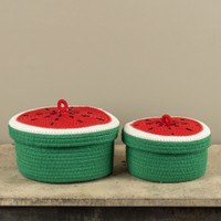 SET/ 2 WATERMELON BASKETS