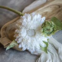 18.25" WHITE SUNFLOWER SPRAY