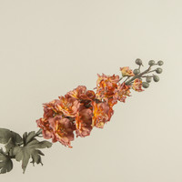 31.5" ORANGE & PINK DRIED LARKSPUR STEM
