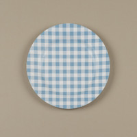 BLUE & WHITE GINGHAM CHARGER