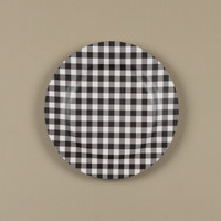 BLACK & WHITE GINGHAM CHARGER