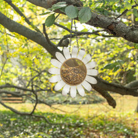 10.25" HANGING DAISY BIRD FEEDER
