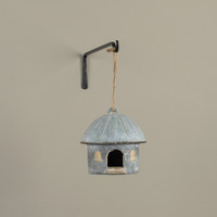 BLUE & GOLD BIRDHOUSE