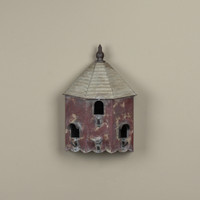 RED 3-OPENING BIRDHOUSE