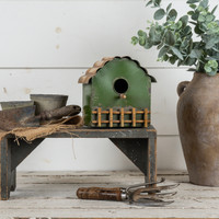 GREEN & YELLOW WALL BIRDHOUSE