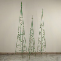 SET/ 3 GREEN LEAF TRELLISES*