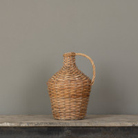13.75" WOVEN JUG W/ HANDLE