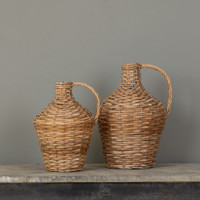10.75" WOVEN JUG W/ HANDLE