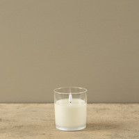 4" THICK GLASS 3D FLAME CANDLE