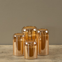 5" ARCHED CHAMPAGNE GLASS 3D FLAME CANDLE