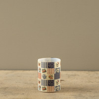 4" PATCHWORK GLASS 3D FLAME CANDLE