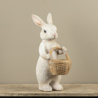 20.5" TEXTURED BUNNY W/  BASKET