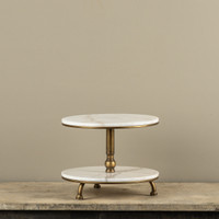 TWO TIER GOLD & MARBLE RISER