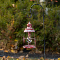 RED METAL HANGING LIGHT