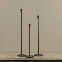 20.25" BLACK NEWTON TAPER CANDLESTICK