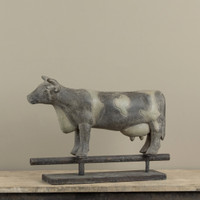 21" COW WEATHERVANE ON BASE