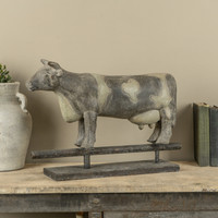 21" COW WEATHERVANE ON BASE