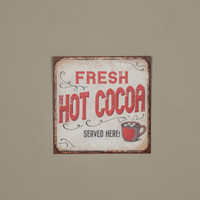 12" HOT COCOA METAL SIGN
