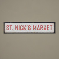 36" ST. NICK'S MARKET FRAMED SIGN