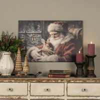 28" X 18" SANTA & FAWN PRINT