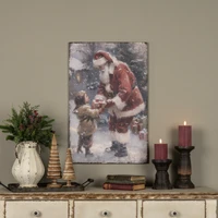 28" X 18" SANTA & CHILD PRINT