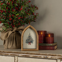8"  LIGHTED TREE FRAMED TABLETOP SIGN