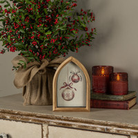 8" ORNAMENTS FRAMED TABLETOP SIGN
