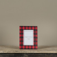 4" X 6" RED PLAID PHOTO FRAME