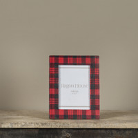5" X 7" RED PLAID PHOTO FRAME