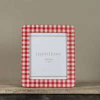 8" X 10" RED PLAID PHOTO FRAME