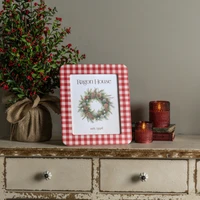 8" X 10" RED PLAID PHOTO FRAME
