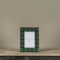 4" X 6" GREEN PLAID PHOTO FRAME
